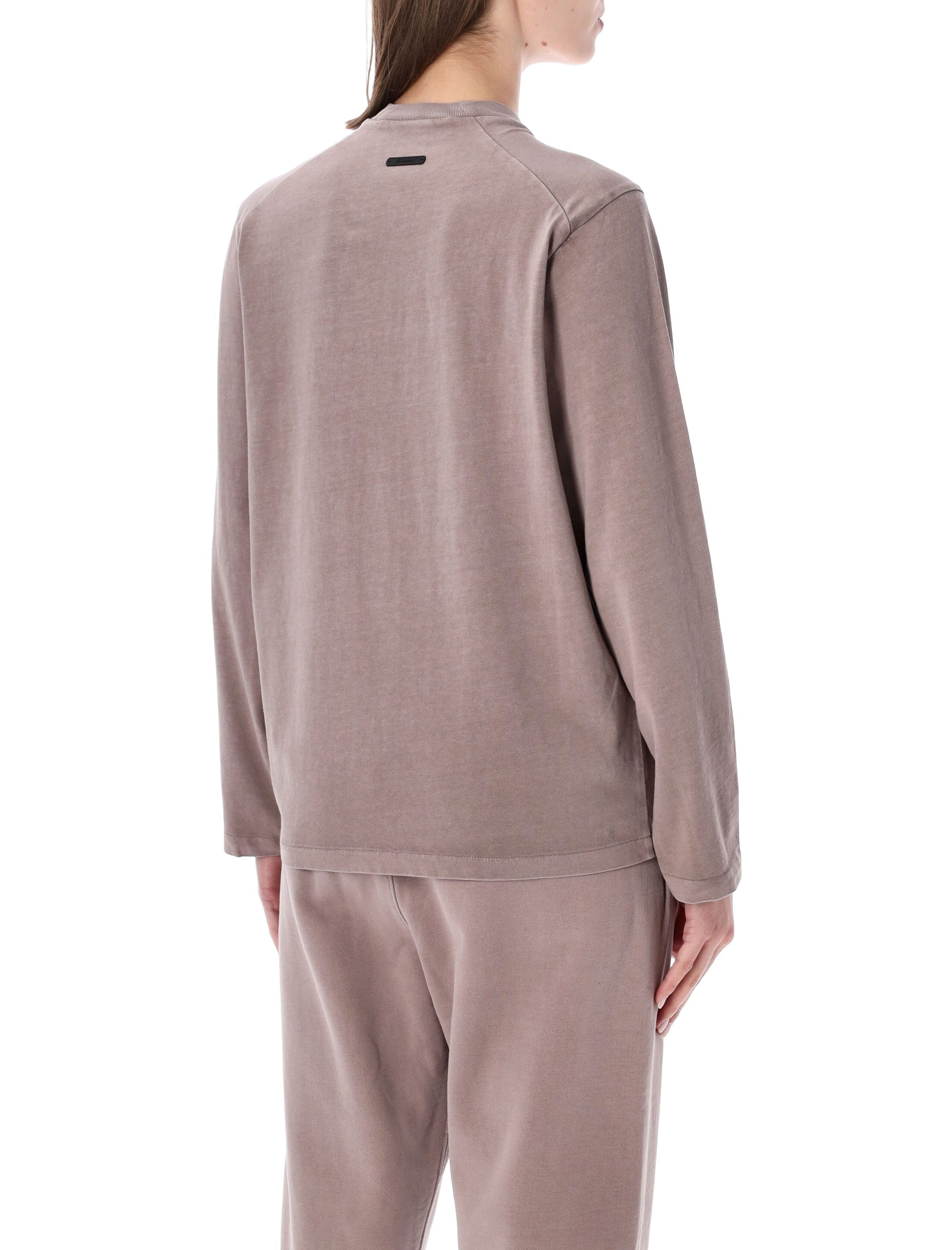 Essentials Fear Of God Mauve Campus 90s Ls Tee Faded Cotton T-shirt