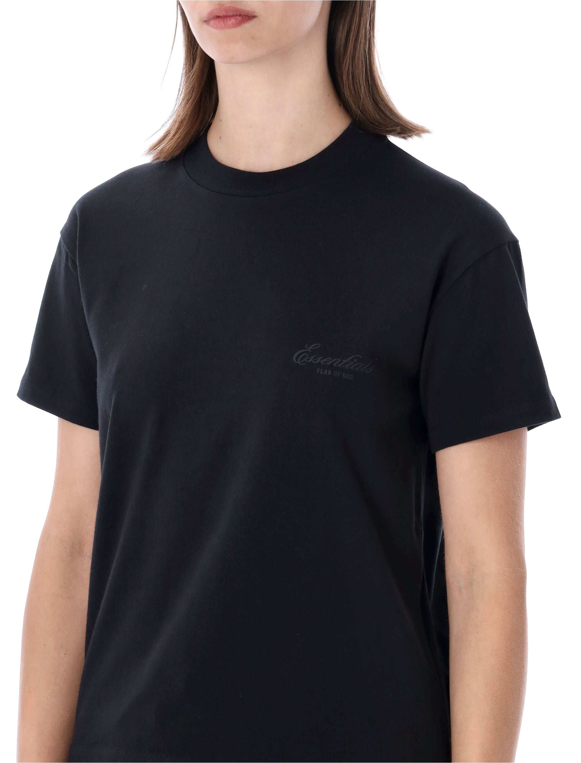 Essentials Fear Of God Black Classic Tee Vintage Cotton T-shirt