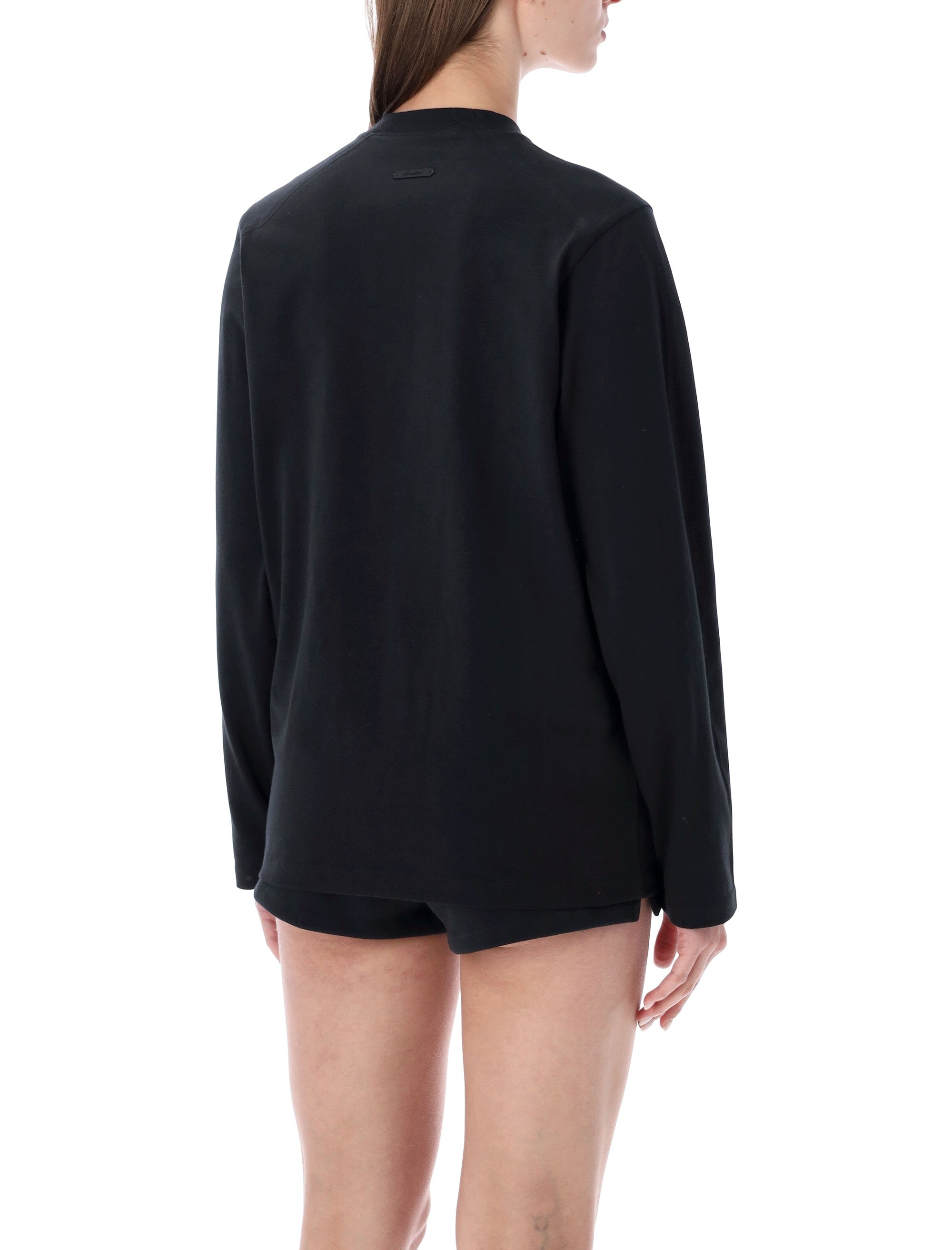 Essentials Fear Of God Black Classic Ls Tee Vintage Cotton T-shirt