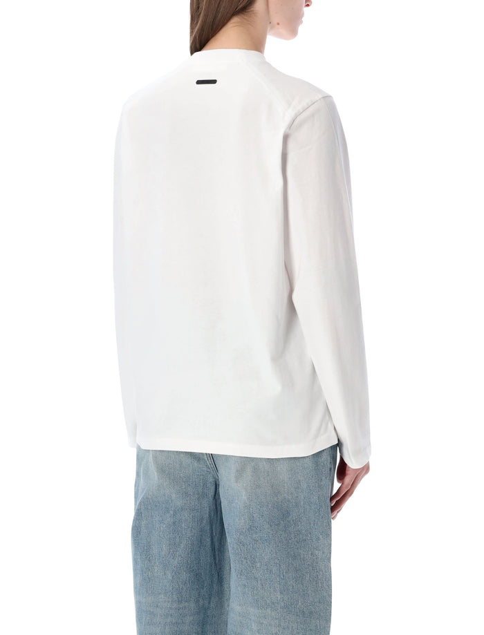 Essentials Fear Of God White Classic Ls Tee Bright Cotton T-shirt