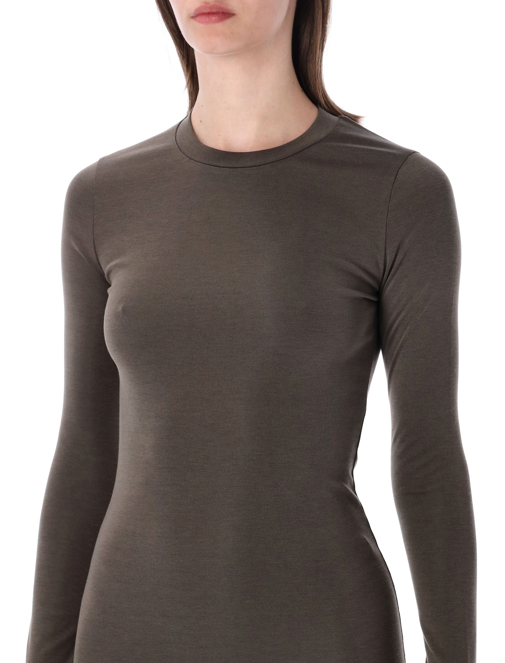 Essentials Fear Of God Fitted Long Sleeves Dress Brown Cupro
