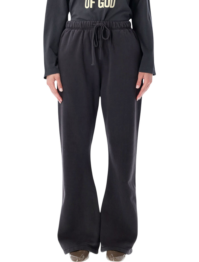 Essentials Fear Of God Black Signature Classic Flare Sweatpants Faded Cotton