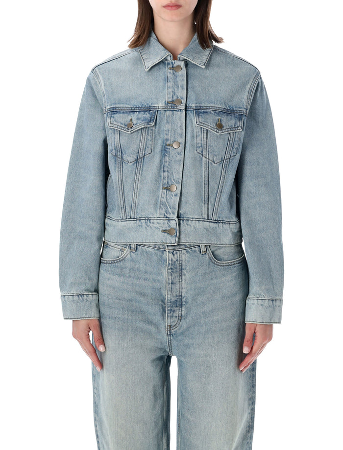 Essentials Fear Of God Denim Trucker Jacket Classic Blue Cotton
