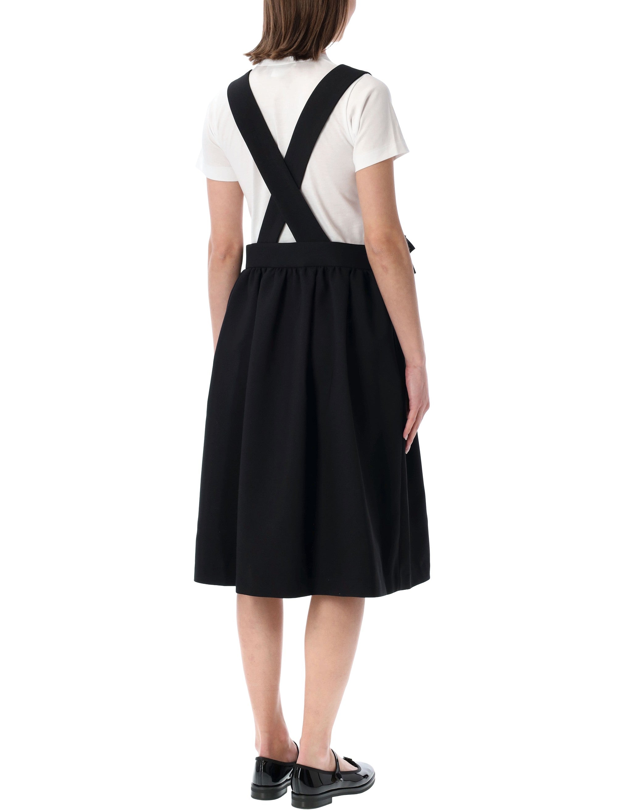 Comme Des Garçons Girl Suspender Skirt Black Polyester Dress