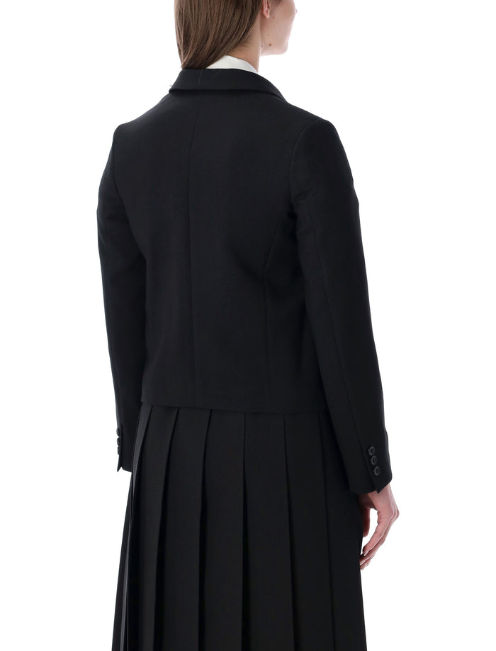 Comme Des Garçons Girl Ruffle Jacket Black Polyester Lining Blazer