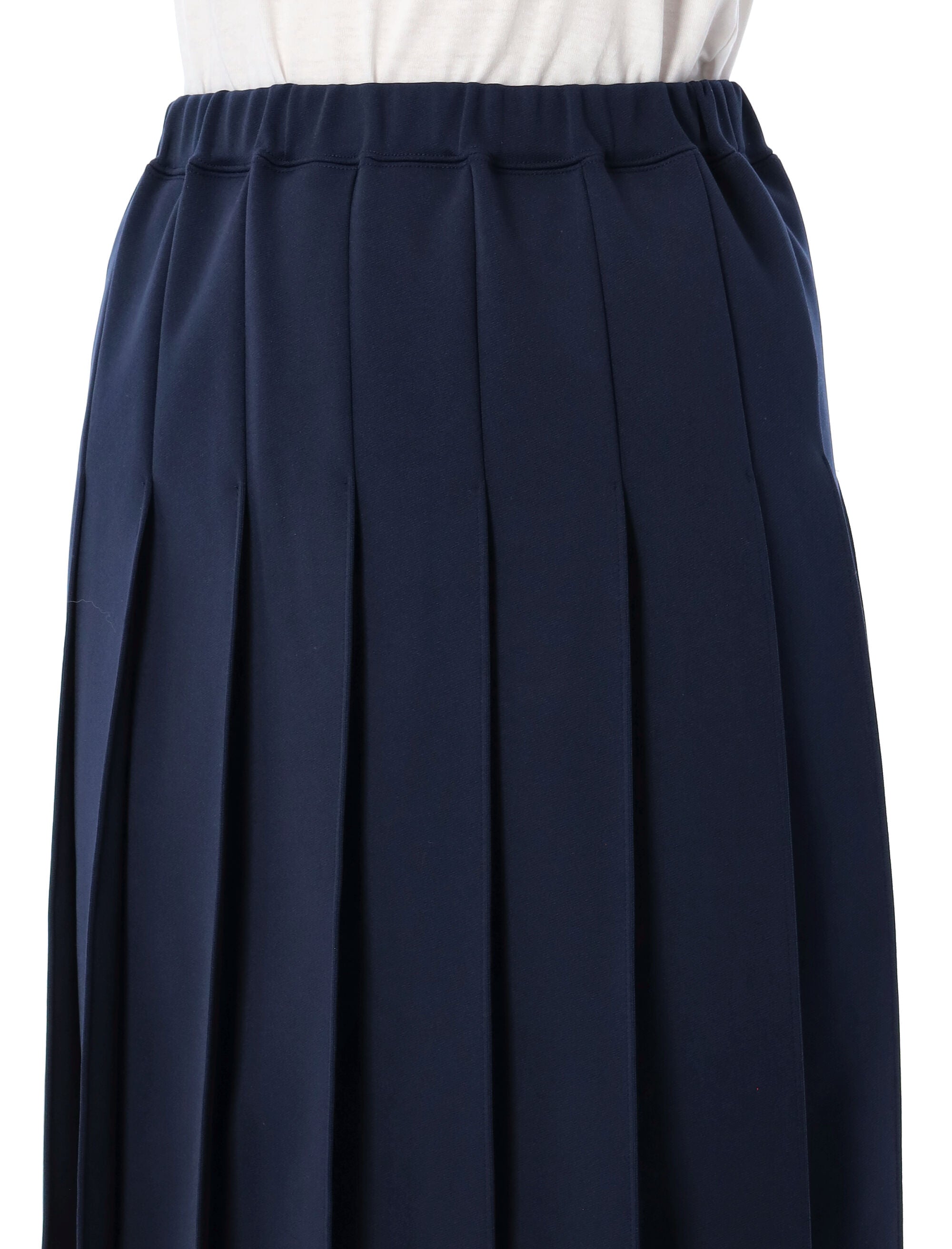 Comme Des Garçons Girl Pleated Skirt Navy Blue Polyester