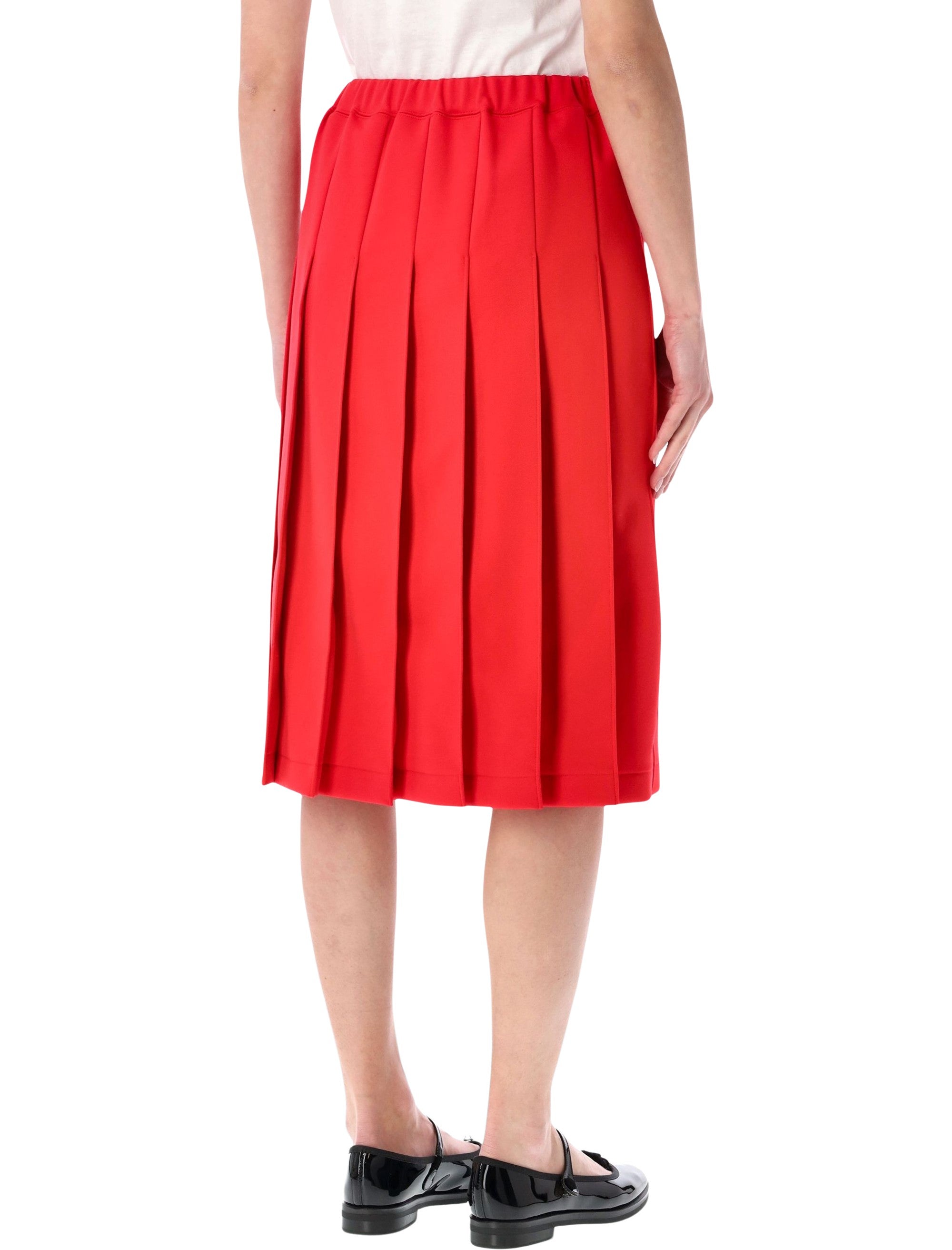 Comme Des Garçons Girl Pleated Skirt Red Polyester