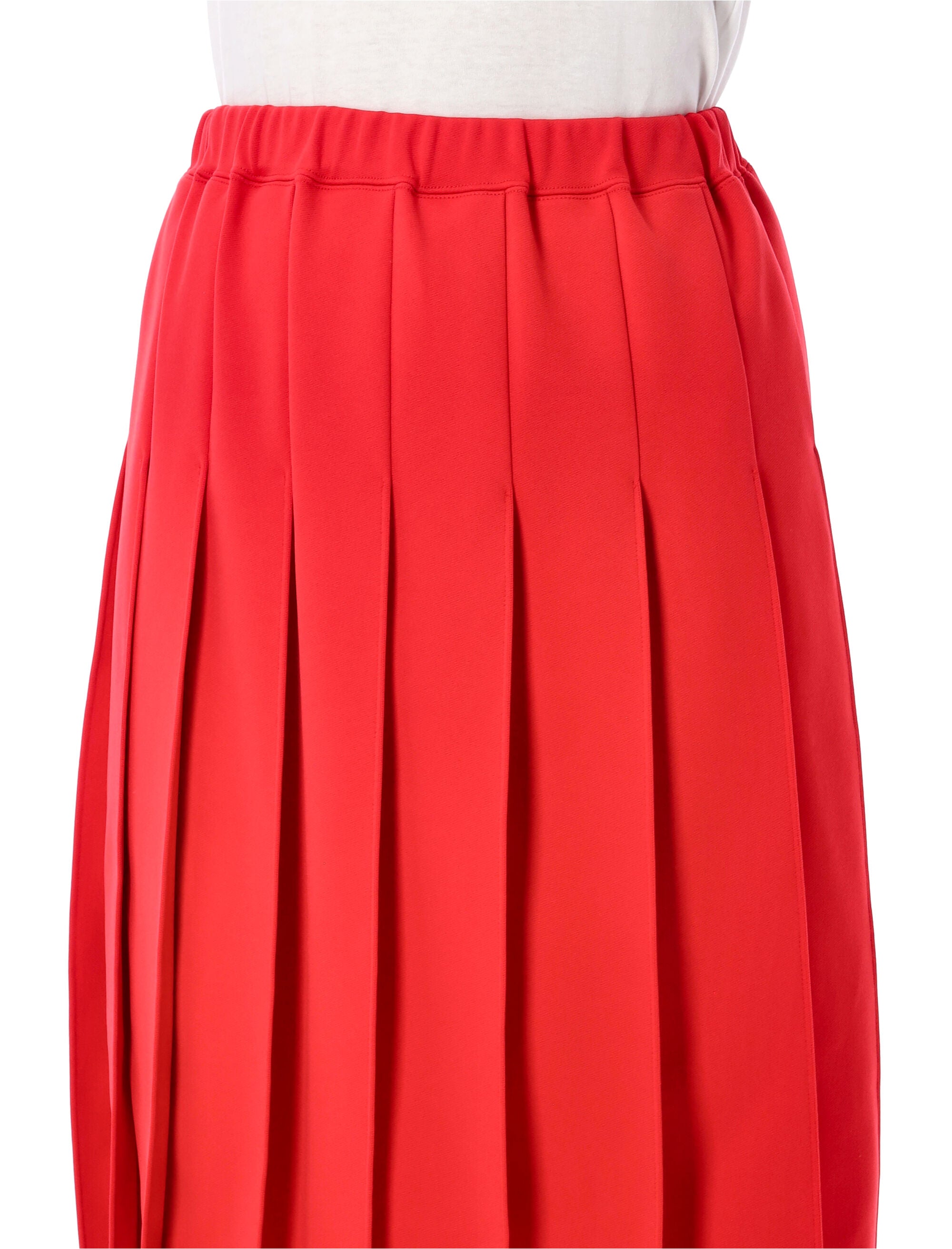 Comme Des Garçons Girl Pleated Skirt Red Polyester