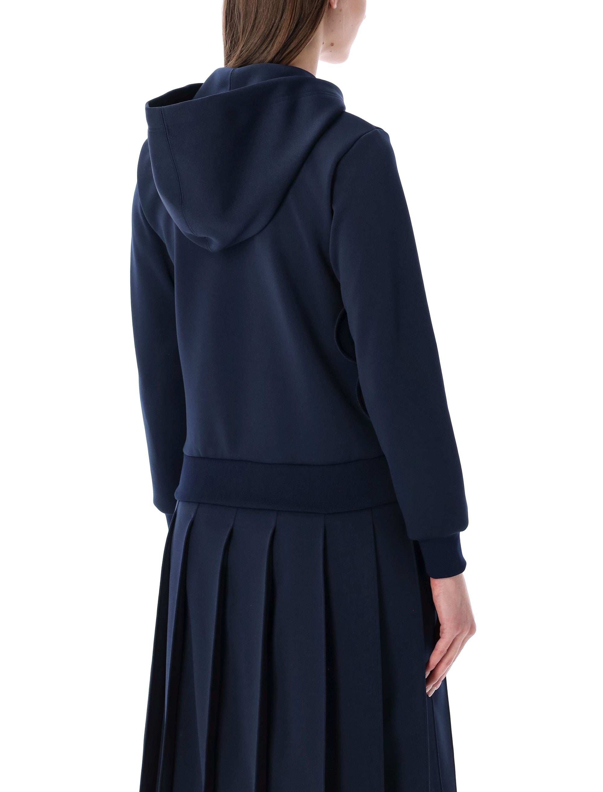 Comme Des Garçons Girl Zp Hoodie Nevy Blue Polyester Sweatshirt