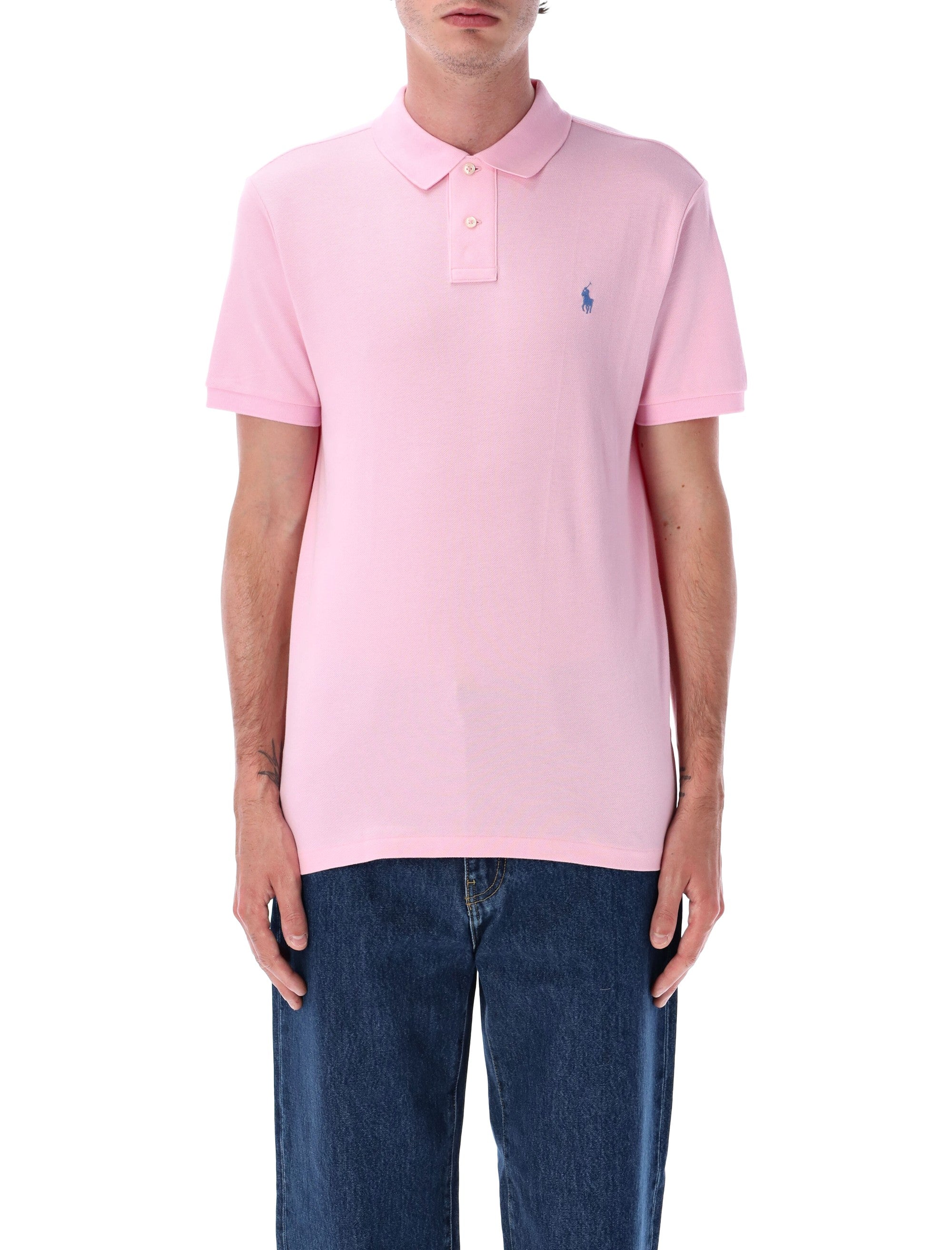 Polo Ralph Lauren Slim-Fit Cotton Piqué Shirt Caramel Pink Tshirt