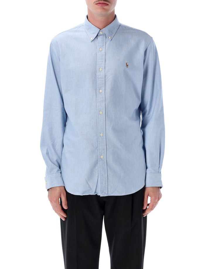 Polo Ralph Lauren Custom-Fit Cotton Oxford Shirt Light Blue