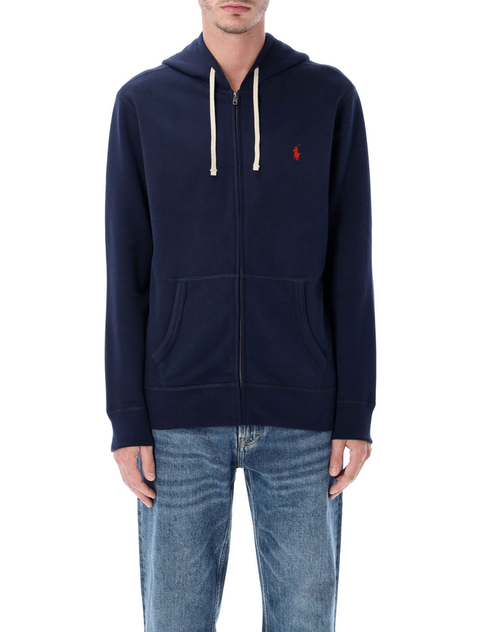 Polo Ralph Lauren Cotton-Blend Zip Hoodie Navy Sweatshirt