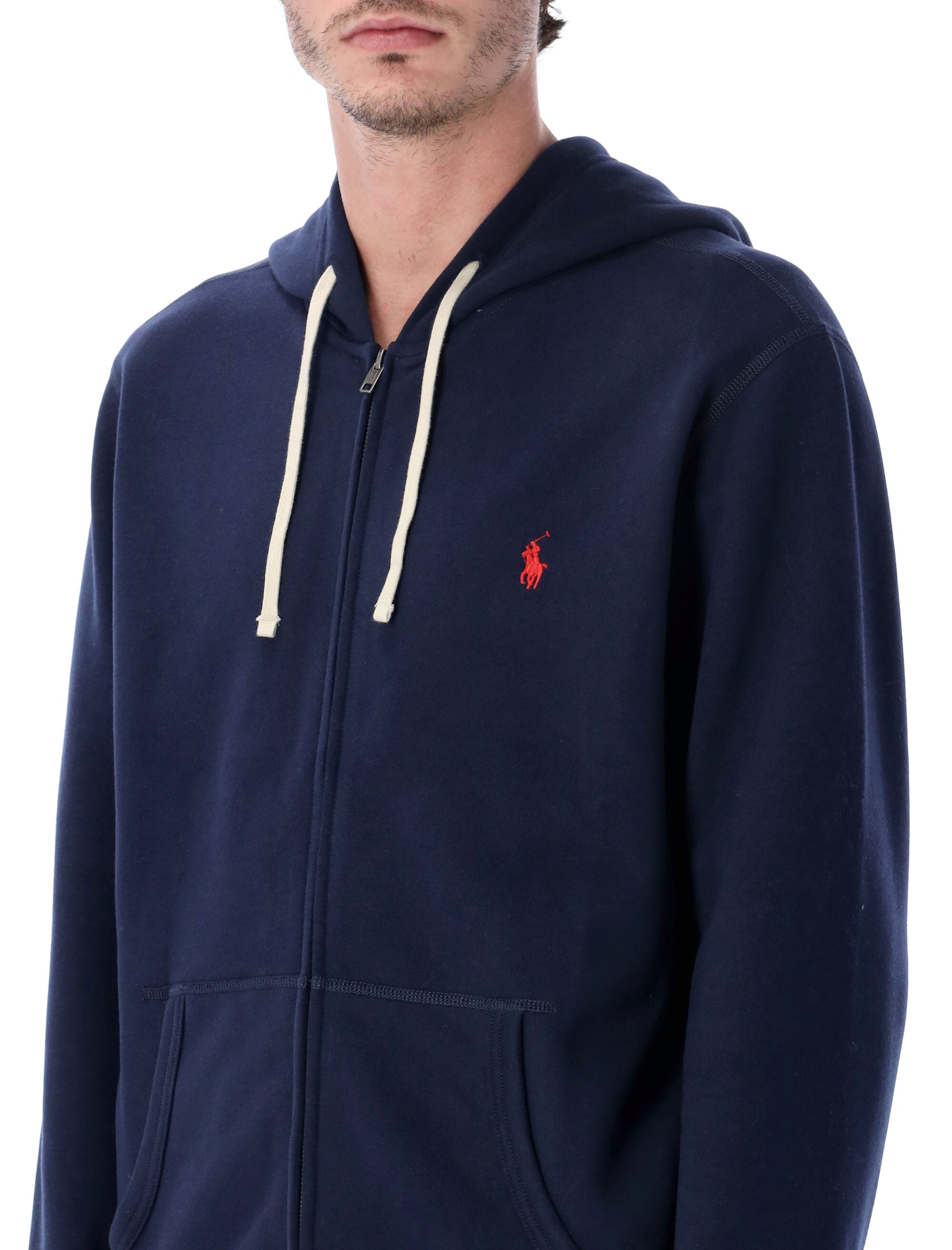 Polo Ralph Lauren Cotton-Blend Zip Hoodie Navy Sweatshirt