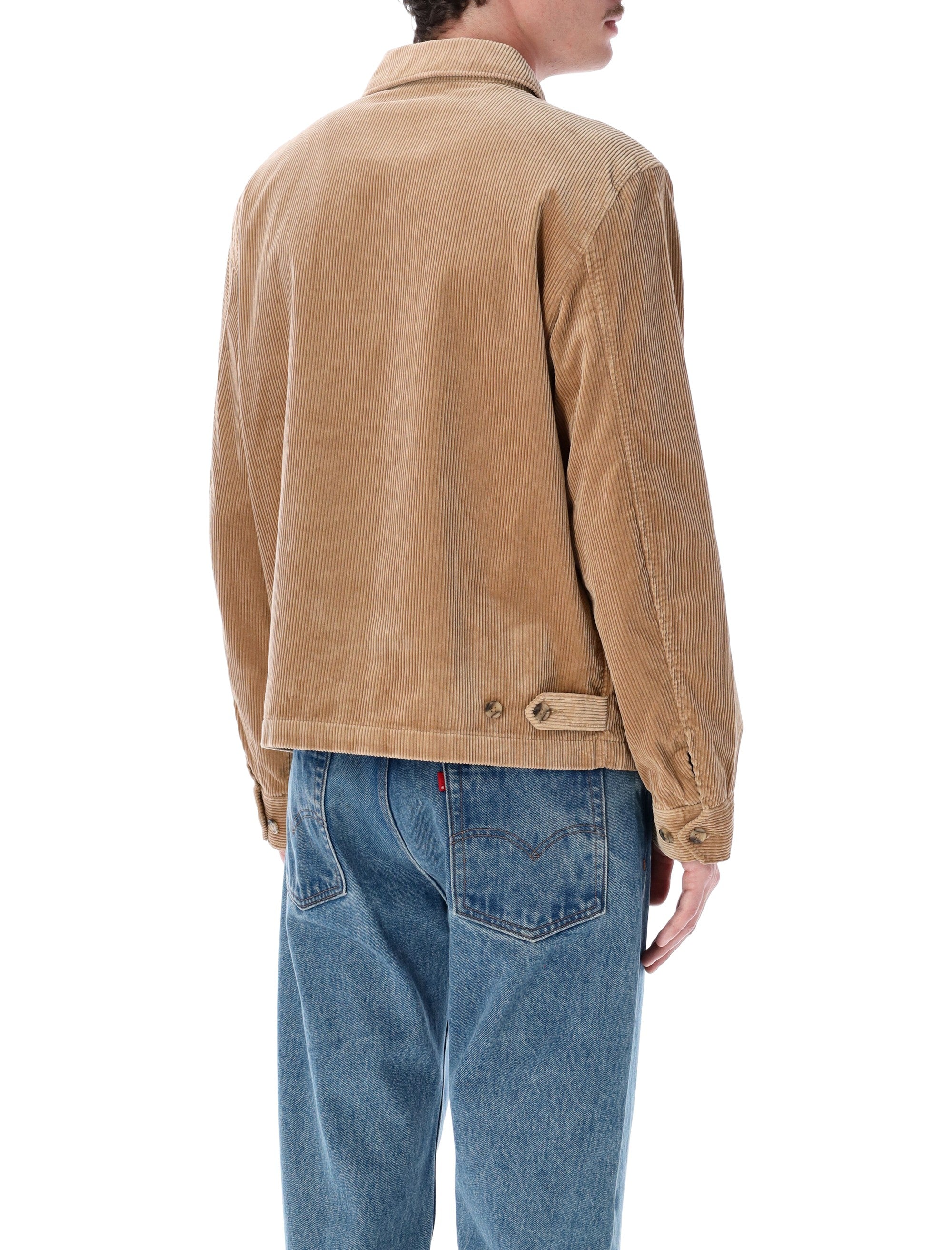 Polo Ralph Lauren Wynton Corduroy Jacket Vint Khaki Cotton Sleeve Lining
