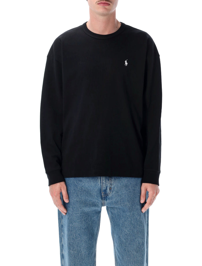 Polo Ralph Lauren Relaxed Fit Long-Sleeve T-Shirt Black Cotton