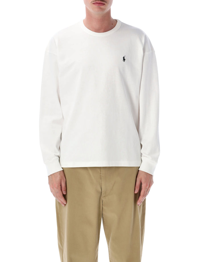 Polo Ralph Lauren Relaxed Fit Long-Sleeve T-Shirt White Cotton