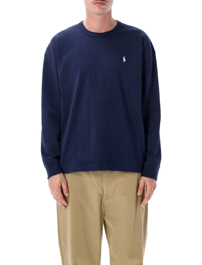 Polo Ralph Lauren Relaxed Fit Long-Sleeve T-Shirt Navy Cotton