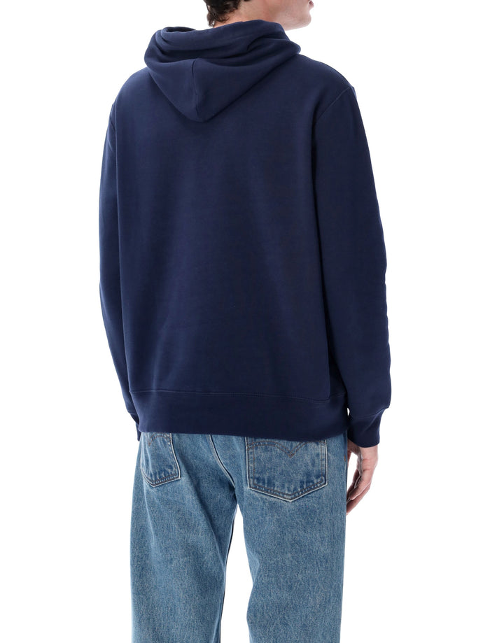 Polo Ralph Lauren Navy Blue Bear Hoodie Cotton Sweatshirt