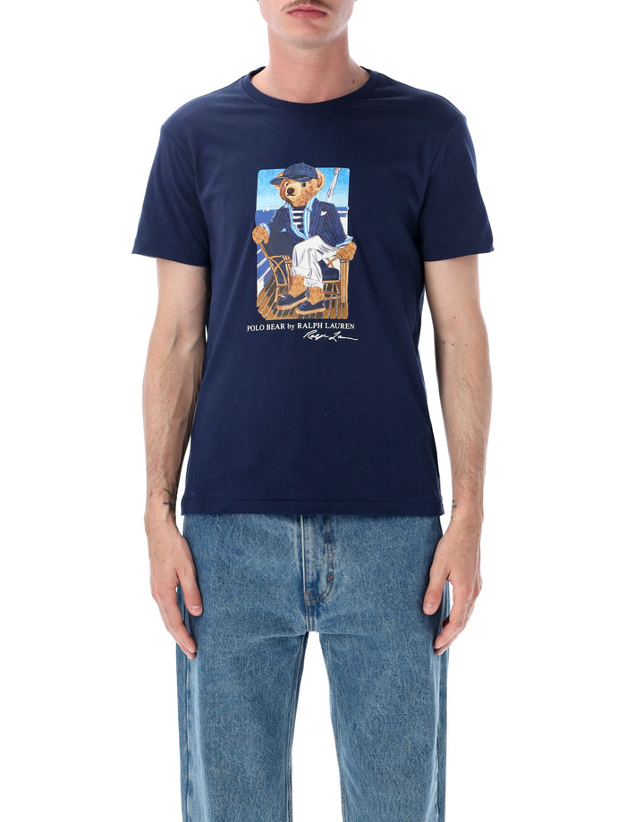 Polo Ralph Lauren Navy Bear T-Shirt Newport Cotton