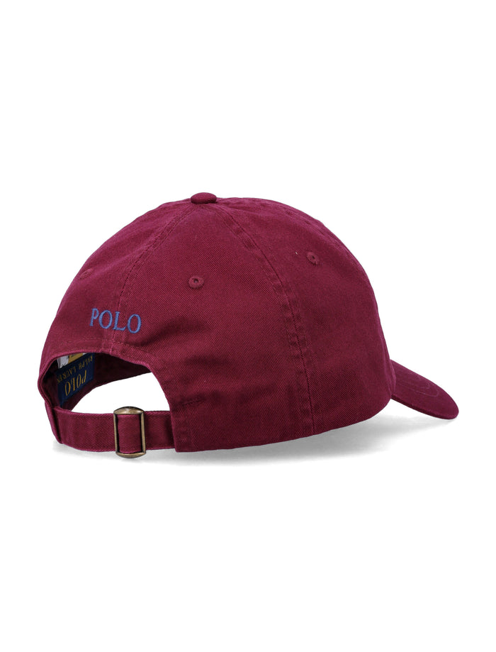 Polo Ralph Lauren Embroidered Logo Baseball Cap Wine Cotton Hat