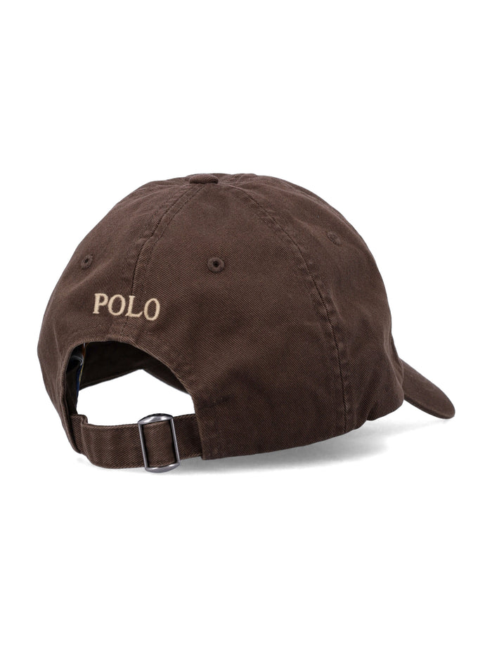Polo Ralph Lauren Embroidered Logo Baseball Cap Brown Cotton Hat