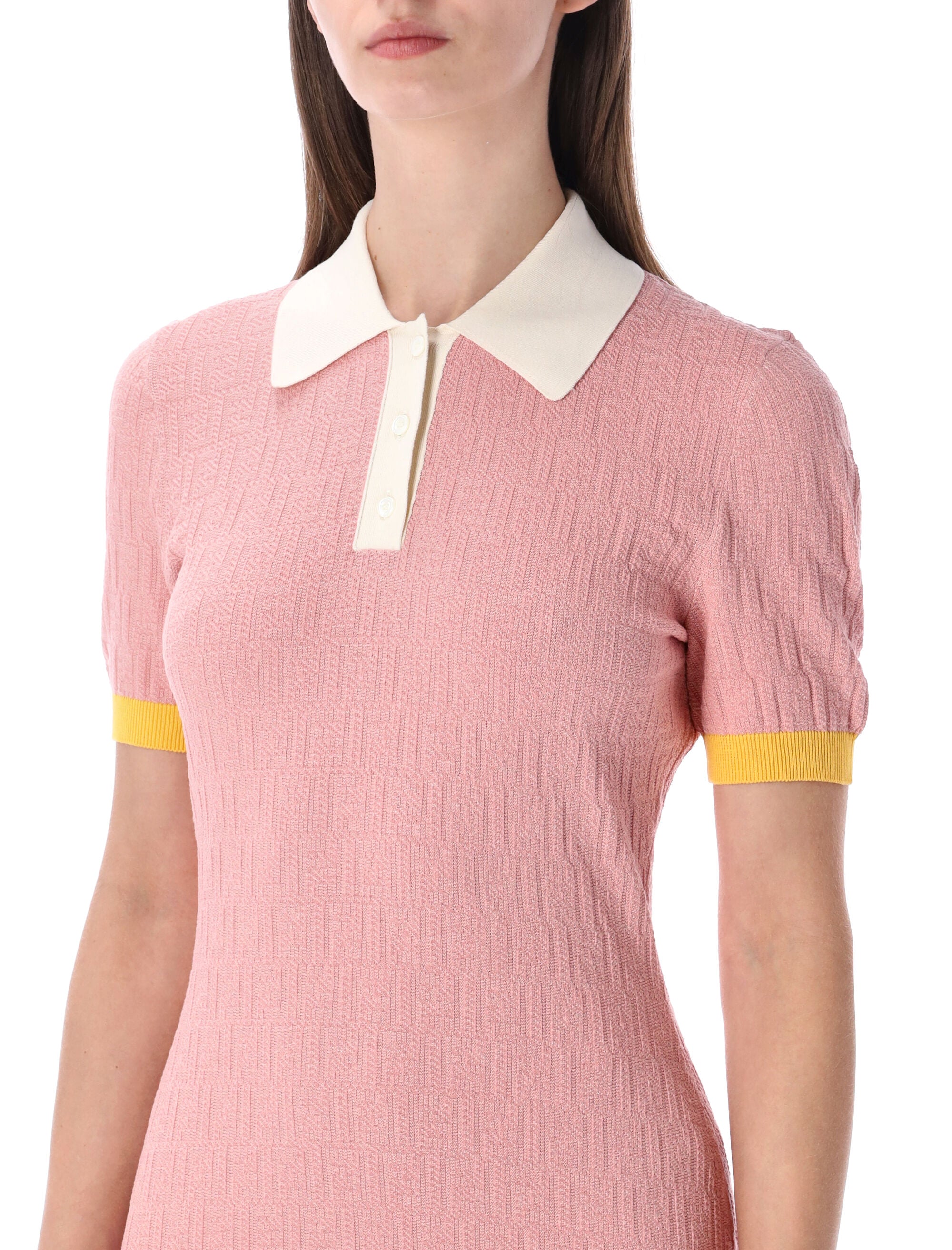 Fendi FF jacquard cotton-silk mini dress Pink