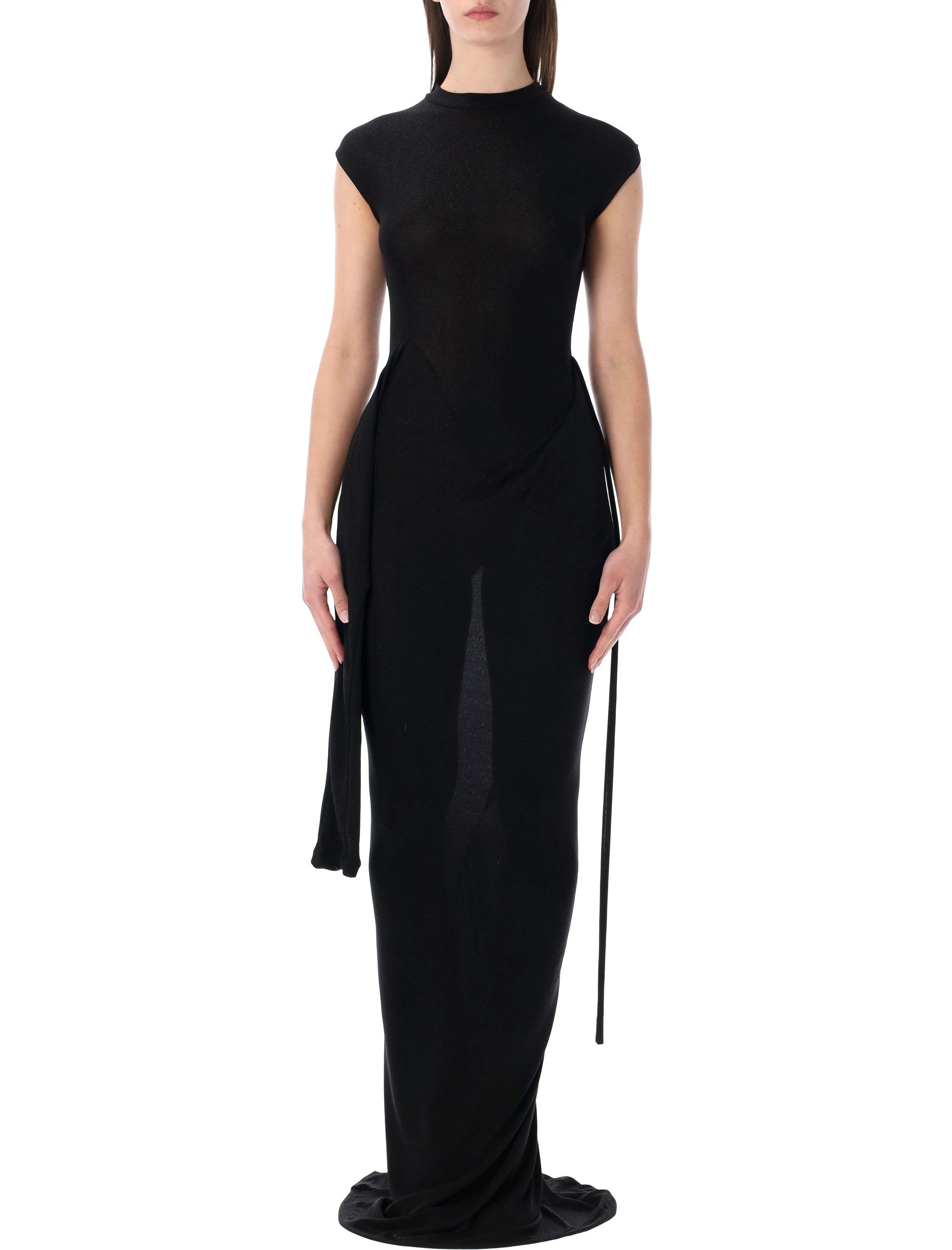 Ottolinger lurex maxi dress Black Polyamide
