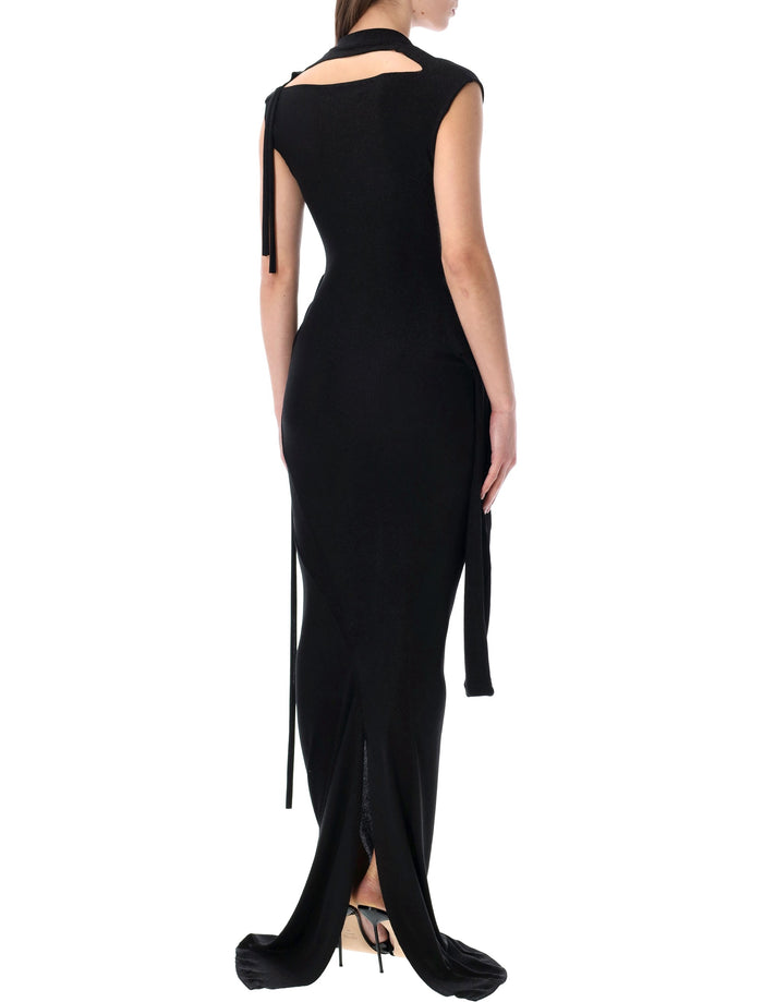 Ottolinger lurex maxi dress Black Polyamide