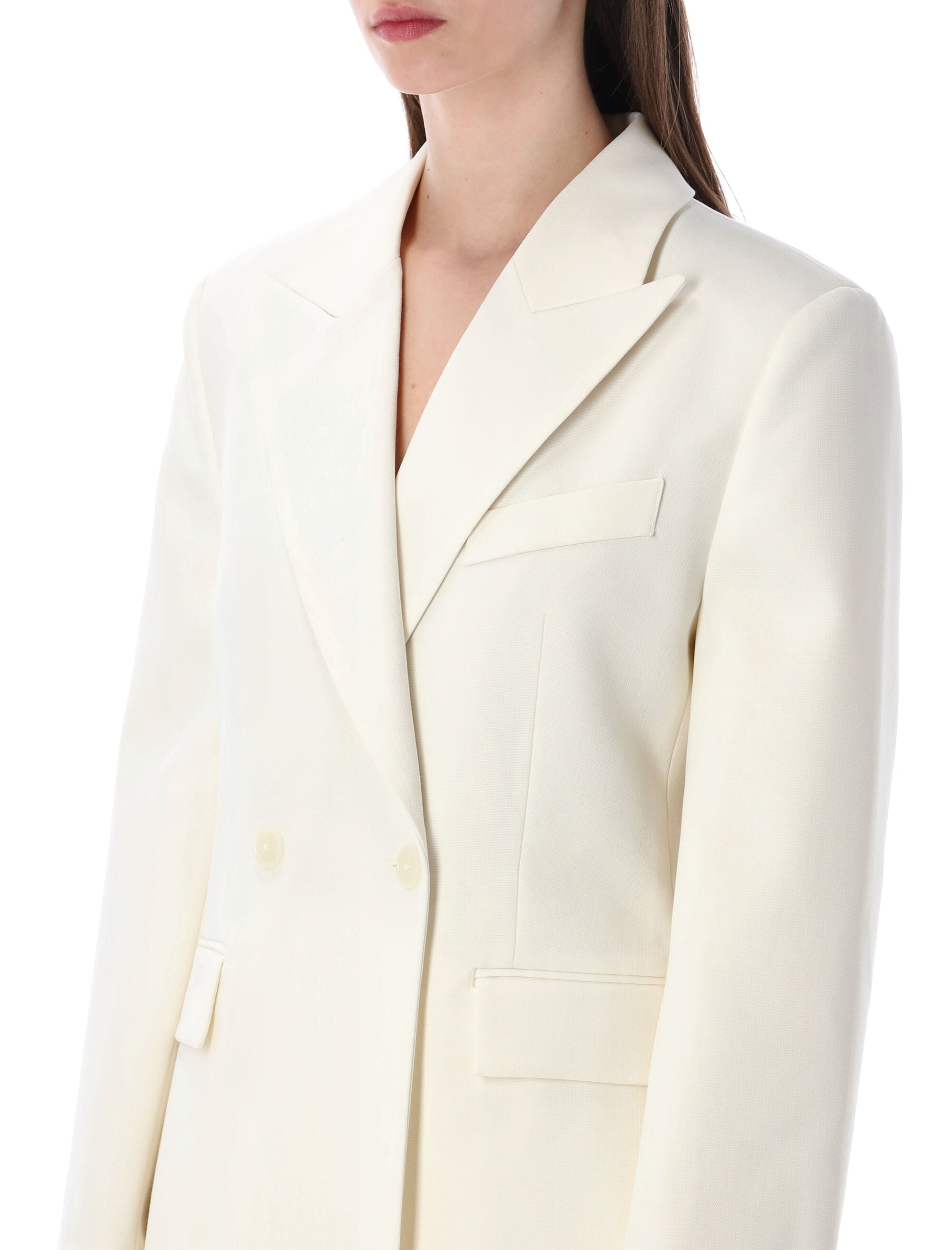 Anine Bing Tiphaine Blazer Ecru Polyester