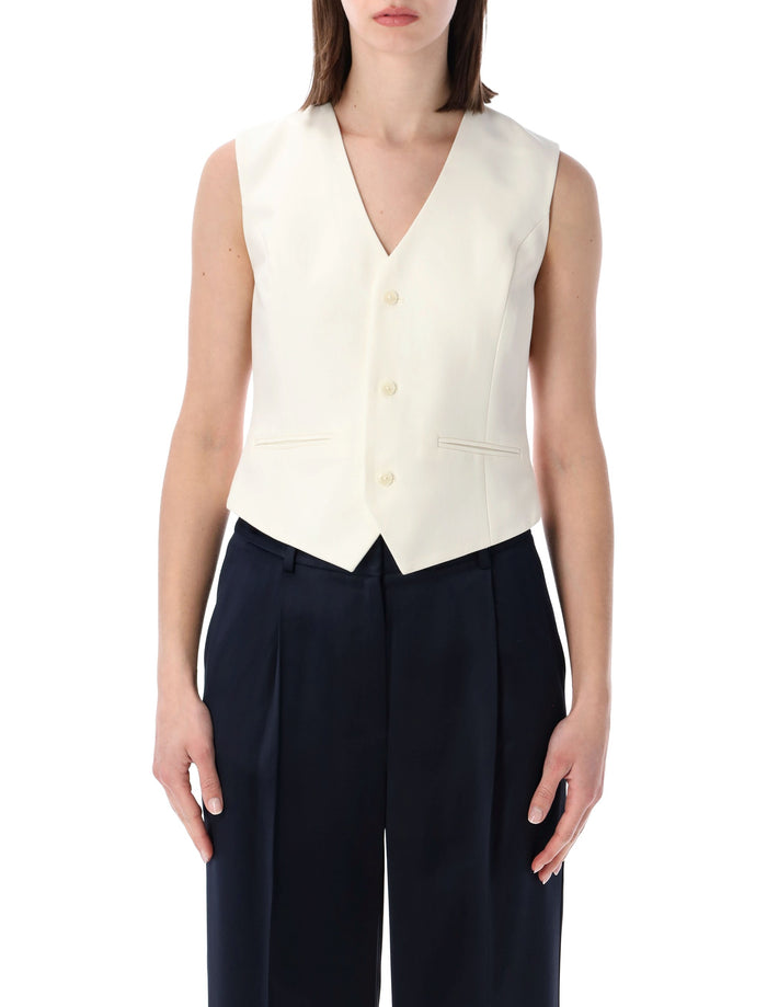 Anine Bing Mario Vest Ecru Polyester