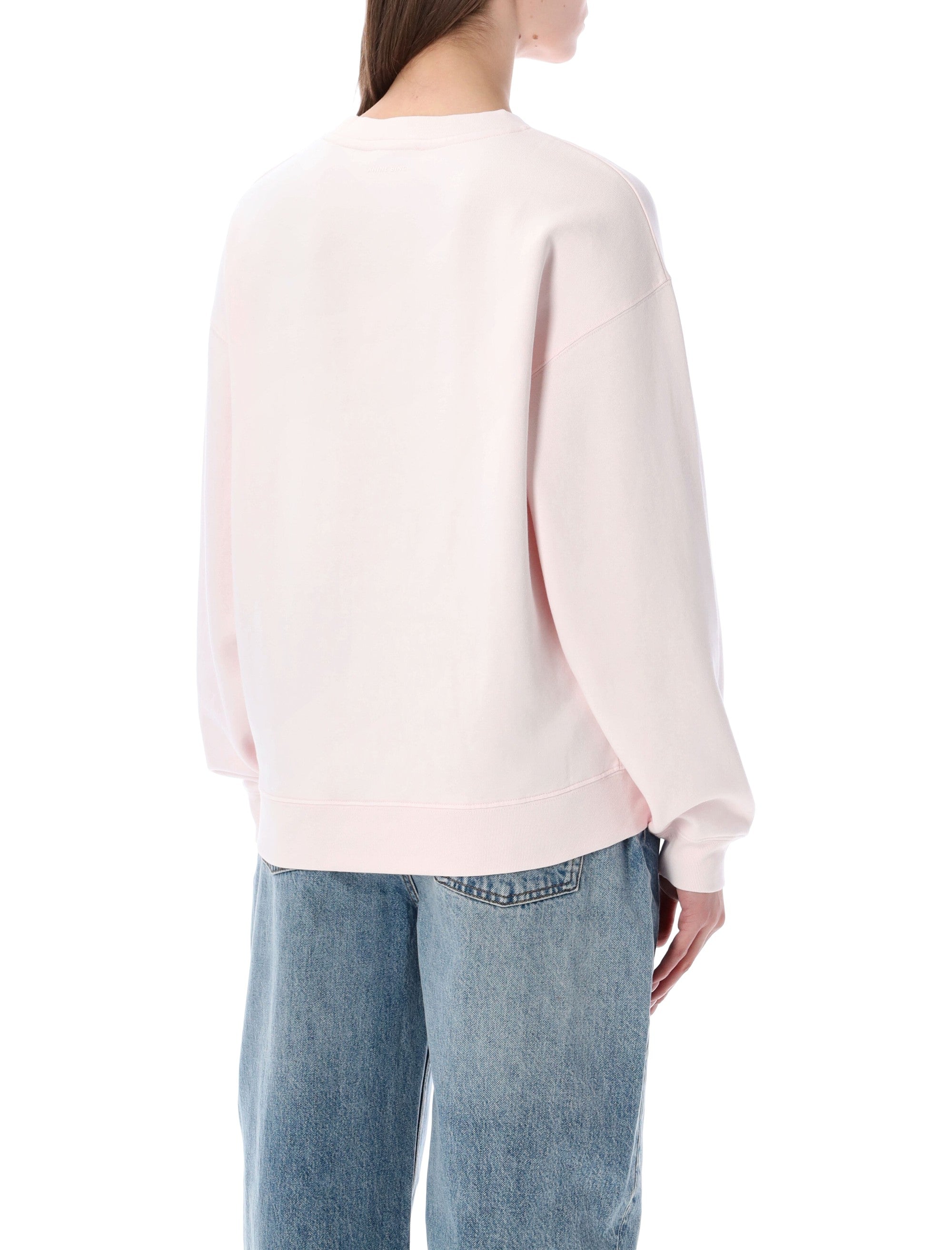 Anine Bing Spencer cotton sweatshirt Pink