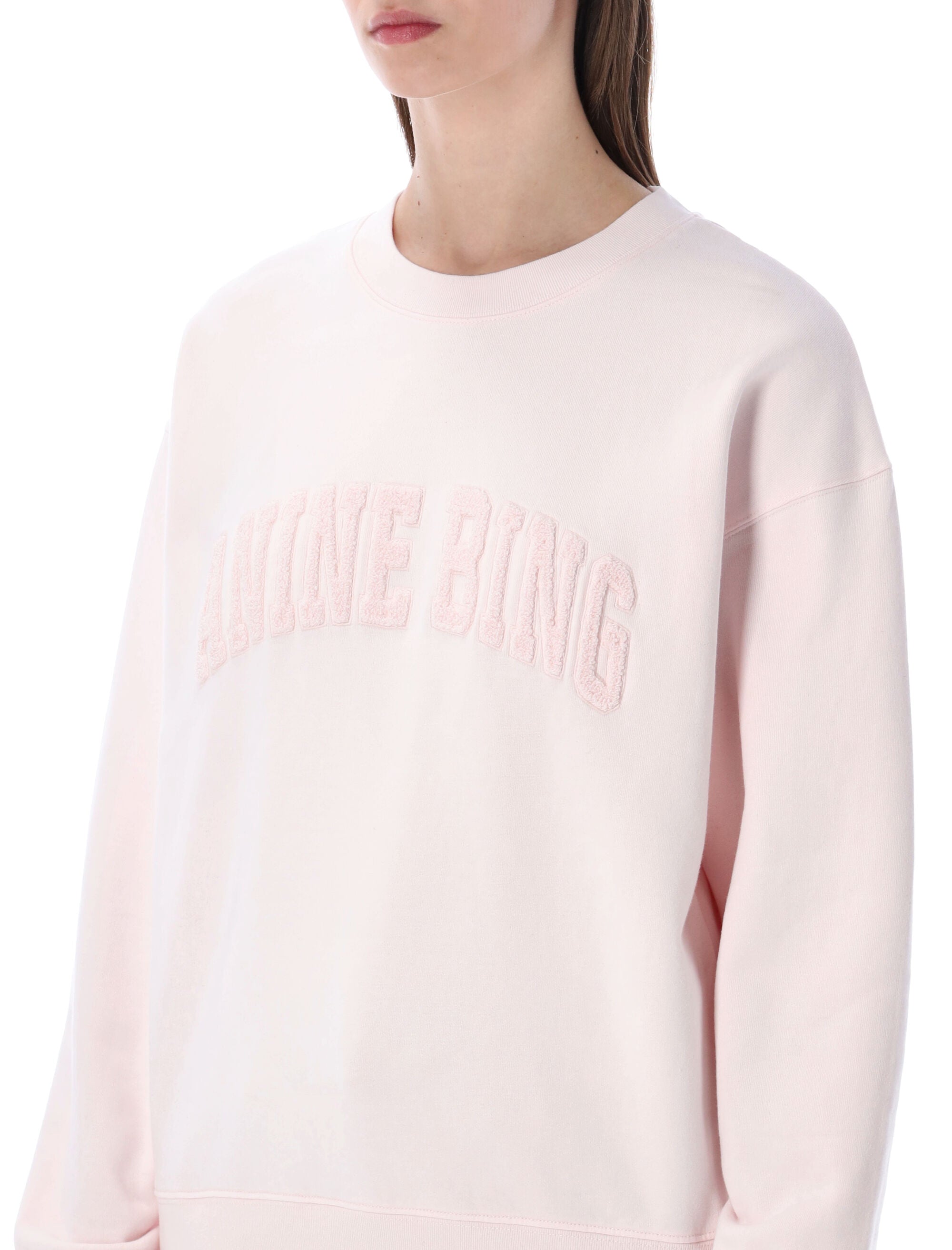 Anine Bing Spencer cotton sweatshirt Pink