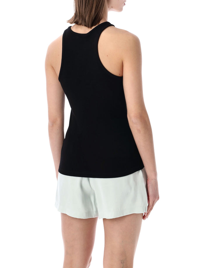 Anine Bing Cole Ribbed Tank Top Black Viscose