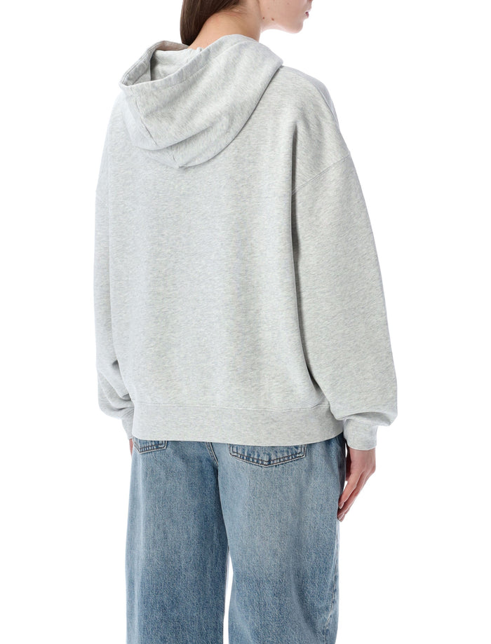Anine Bing grey Harvey hoodie Melange Cotton Sweatshirt