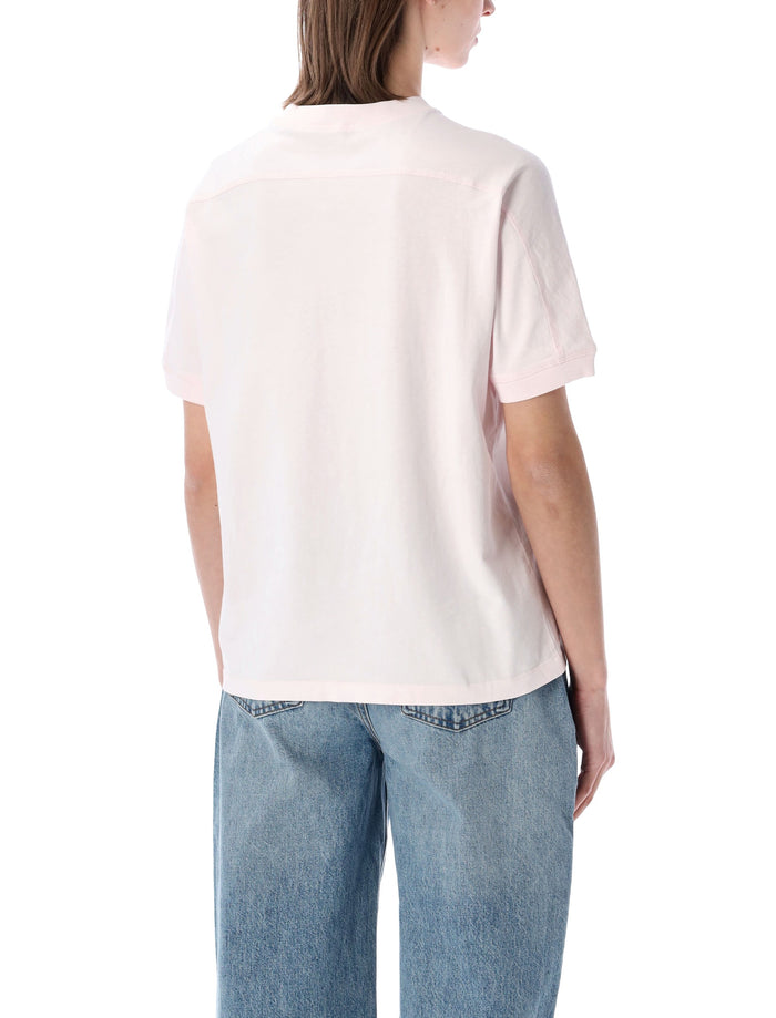 Anine Bing Jaylin Collegiate T-Shirt Pink Cotton