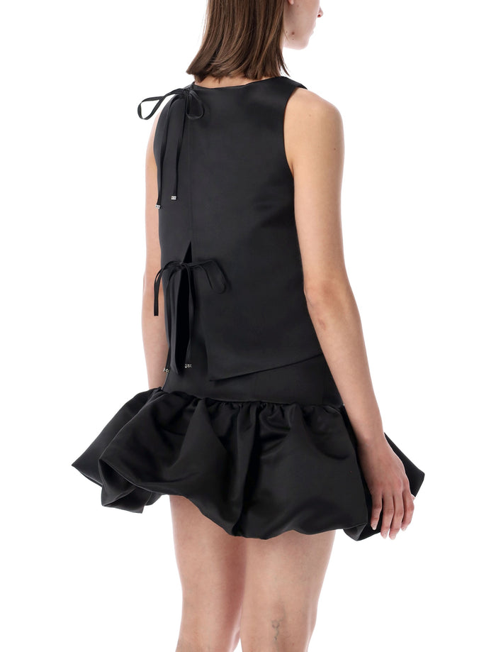 Ganni Black Satin Top Recycled Polyester Lining