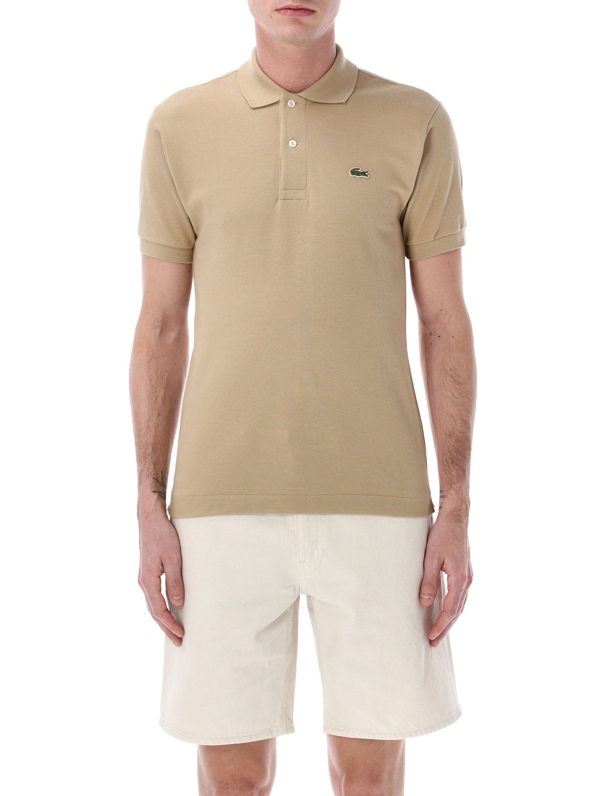 Lacoste classic piqué polo Beige Cotton Tshirt