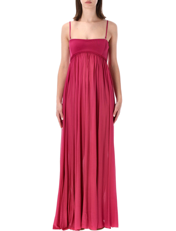 Zimmermann Luna Jersey Bandeau Gown Fuchsia Viscose Dress