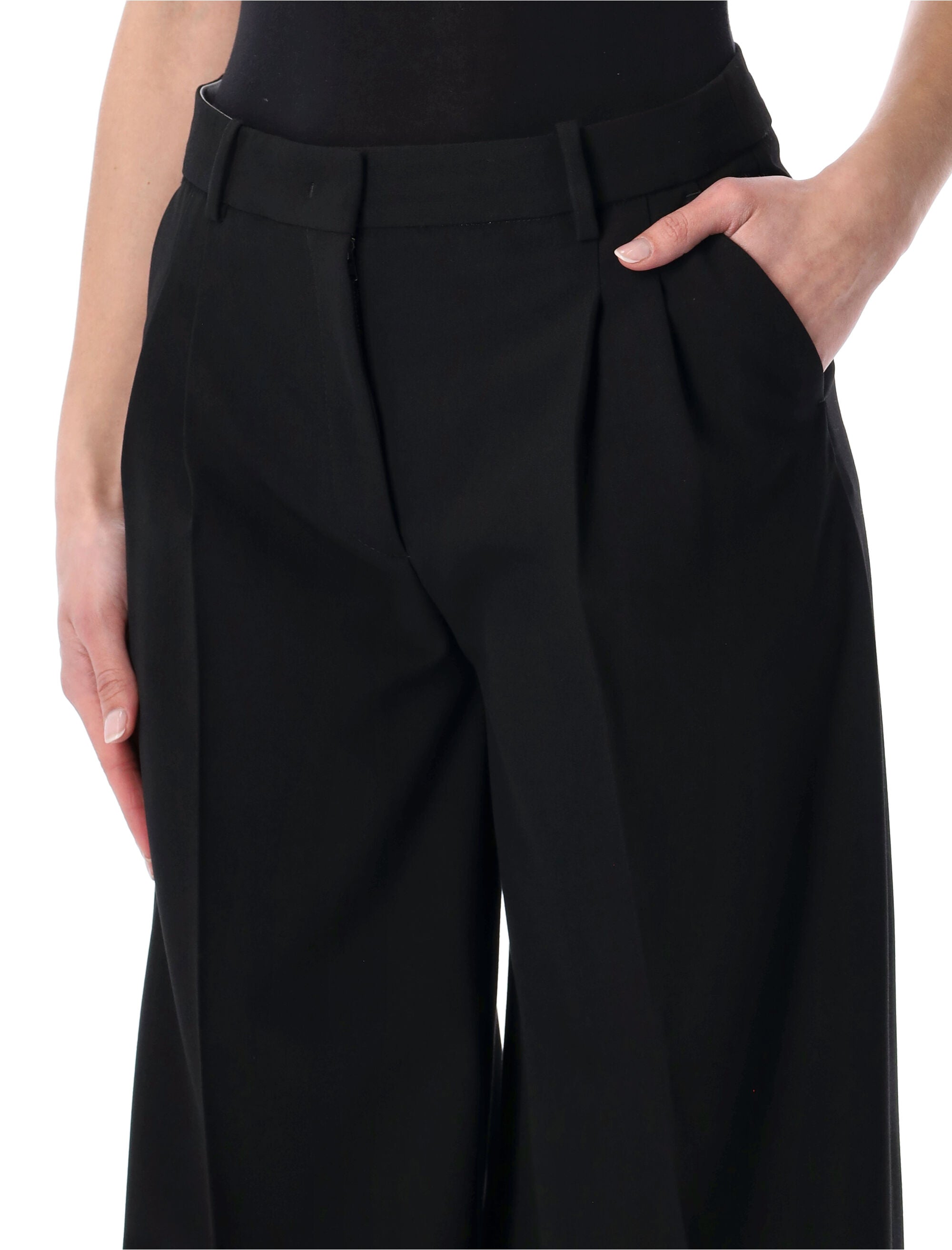 The Garment Pisano Wide Leg Pants Black Polyester