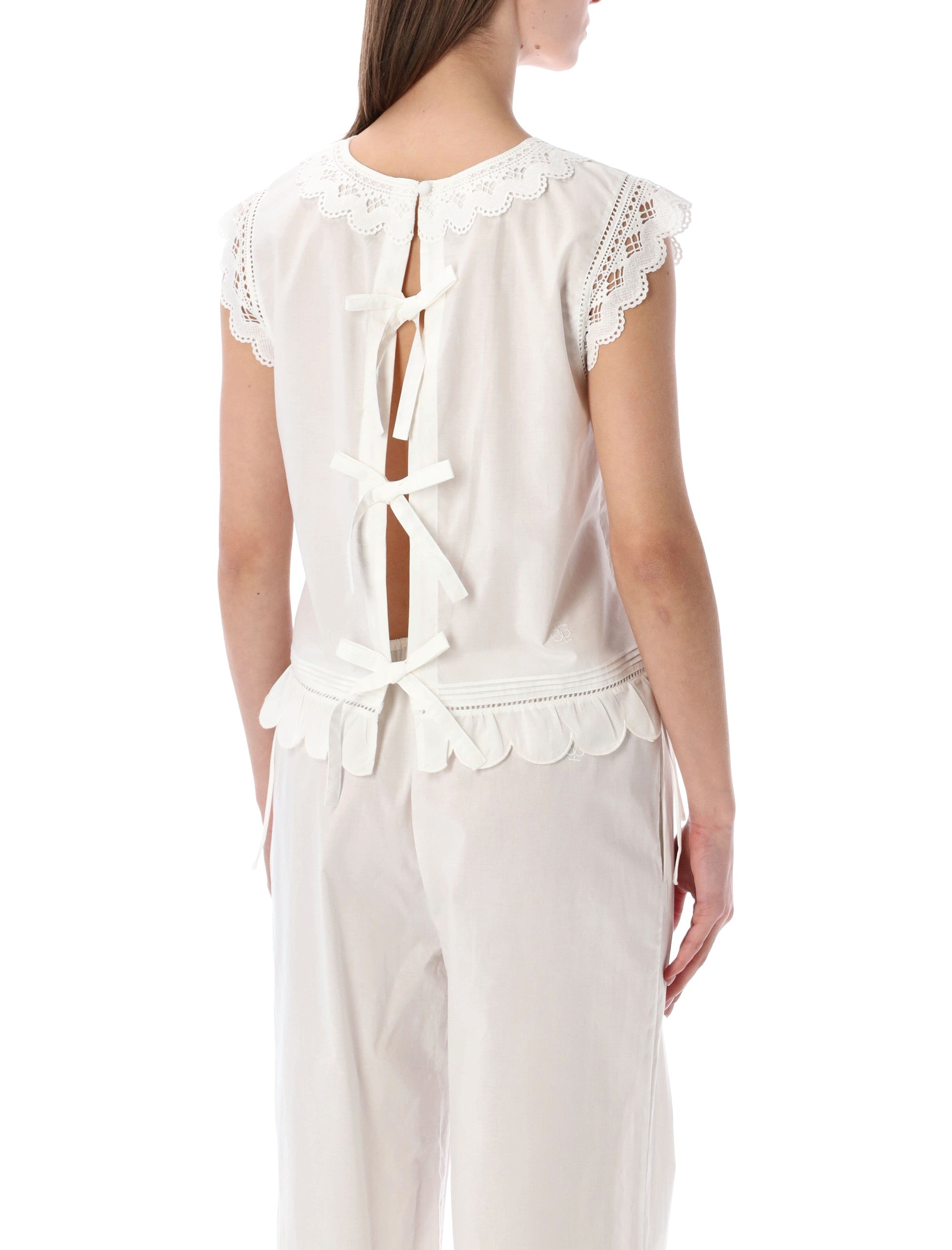 The Garment Kirsten embroidered top White Organic Cotton
