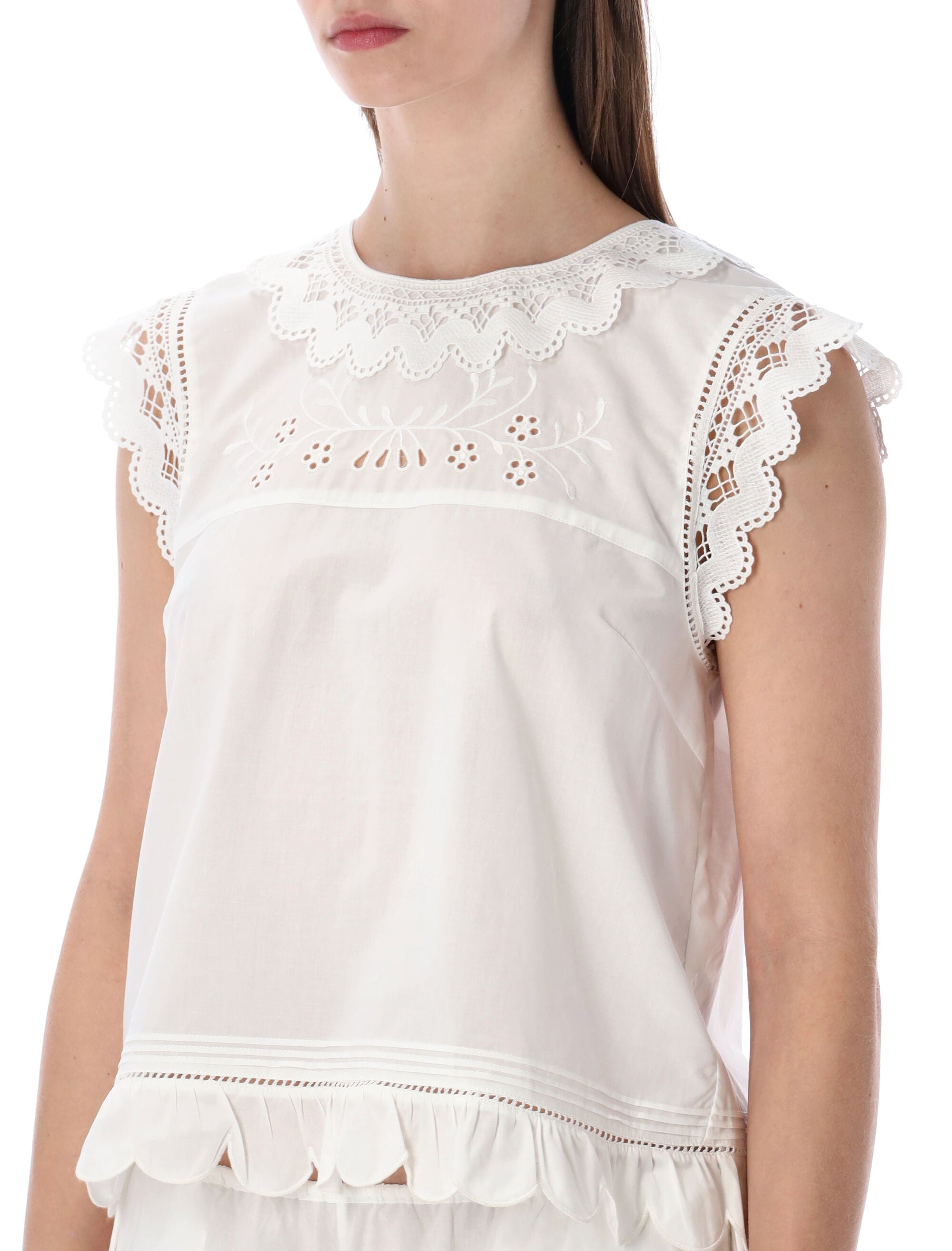 The Garment Kirsten embroidered top White Organic Cotton