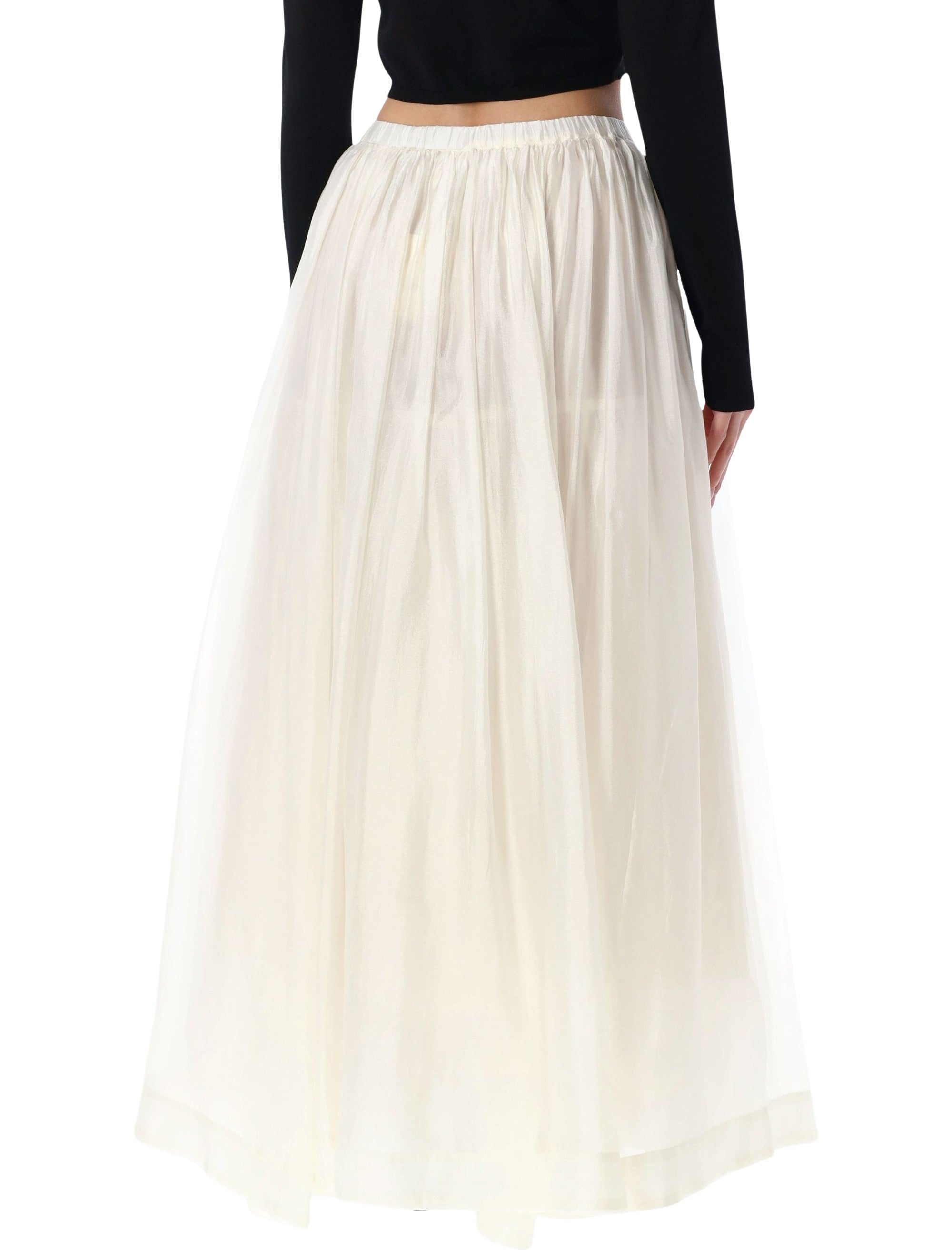 The Garment Gilian tulle volume maxi skirt Cream White Viscose