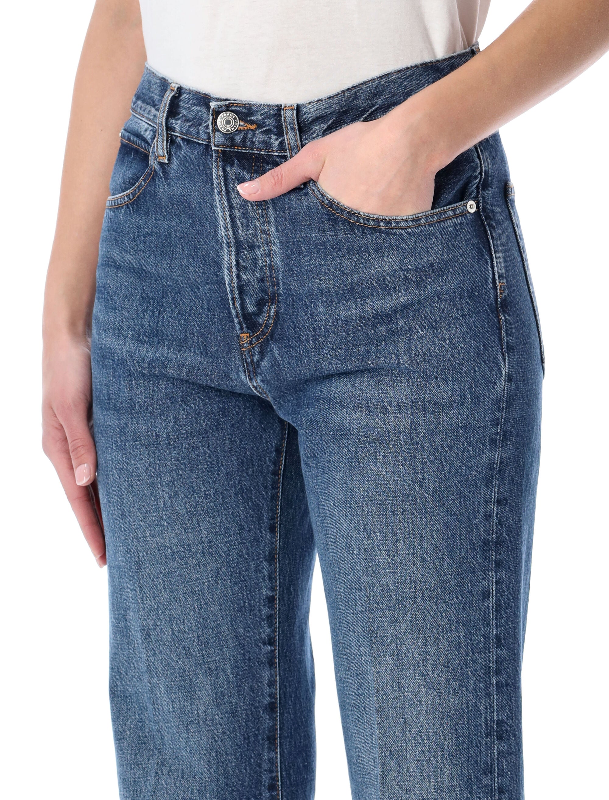 Frame The Lax womans Jeans Antidote Raw Blue Cotton