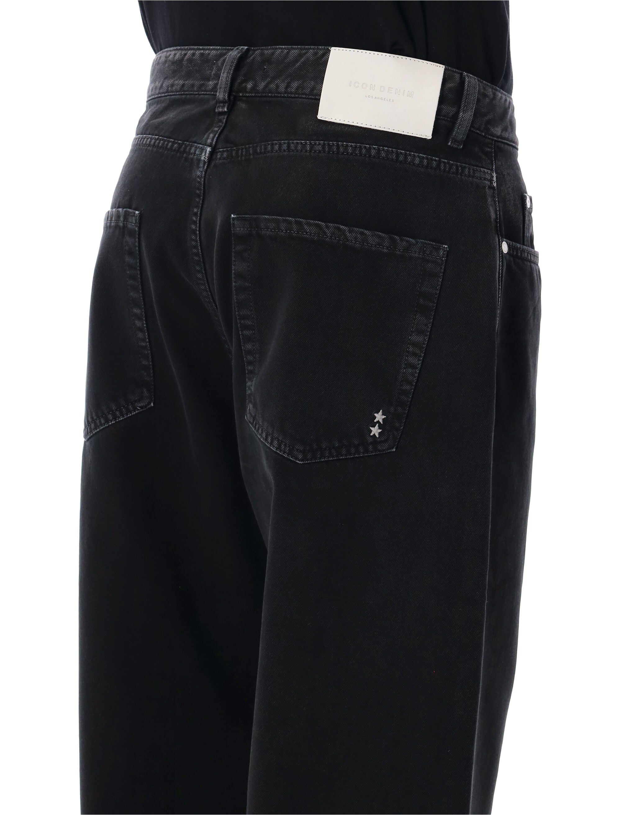 Icon Denim Baggy Jeans Black Cotton
