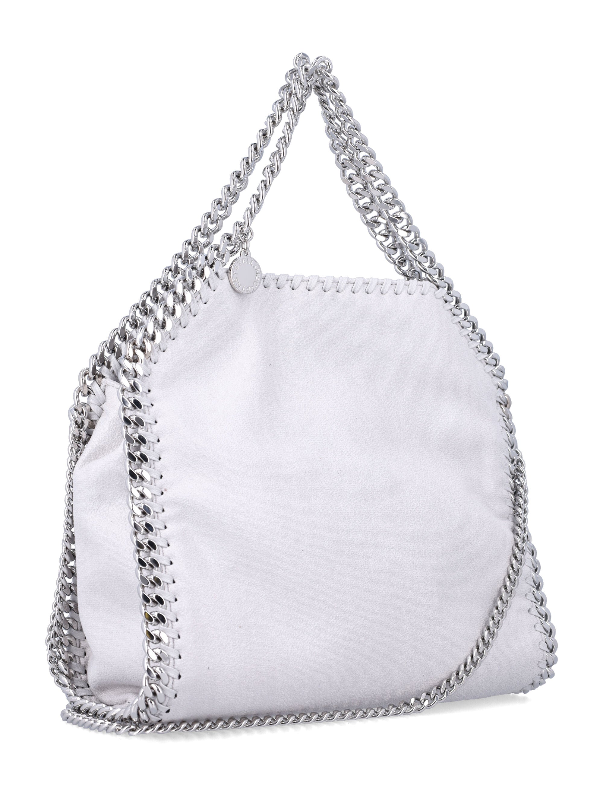 Stella McCartney Falabella mini tote Airlite Pearl Grey Polyester Shoulder Bag
