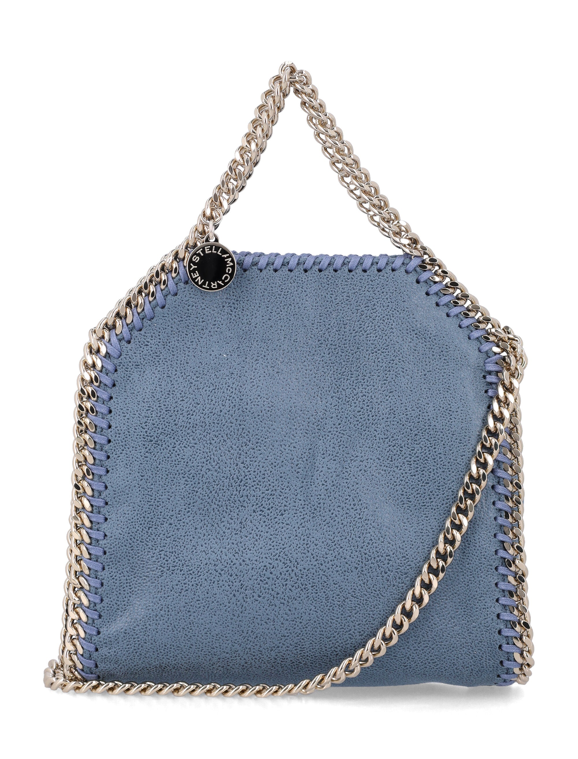 Stella Mccartney Blue Falabella Tiny Tote Bag Feder Polyester