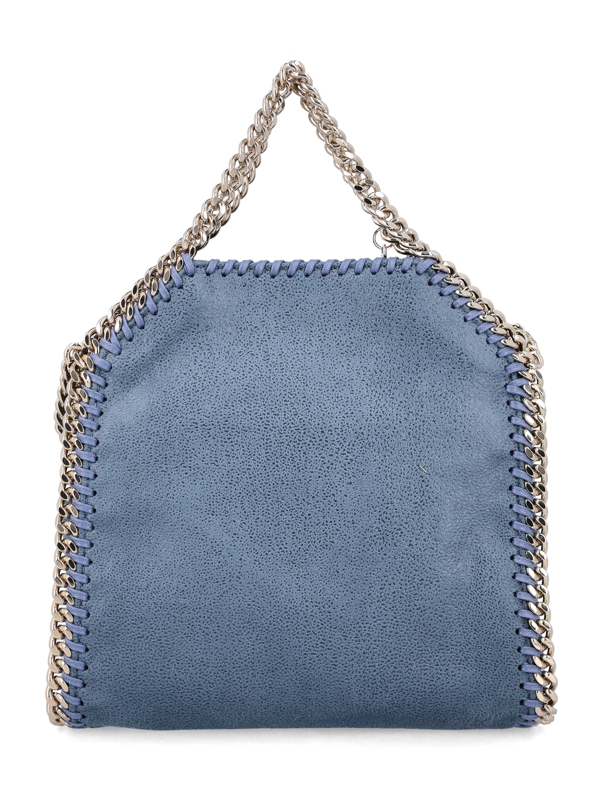 Stella Mccartney Blue Falabella Tiny Tote Bag Feder Polyester