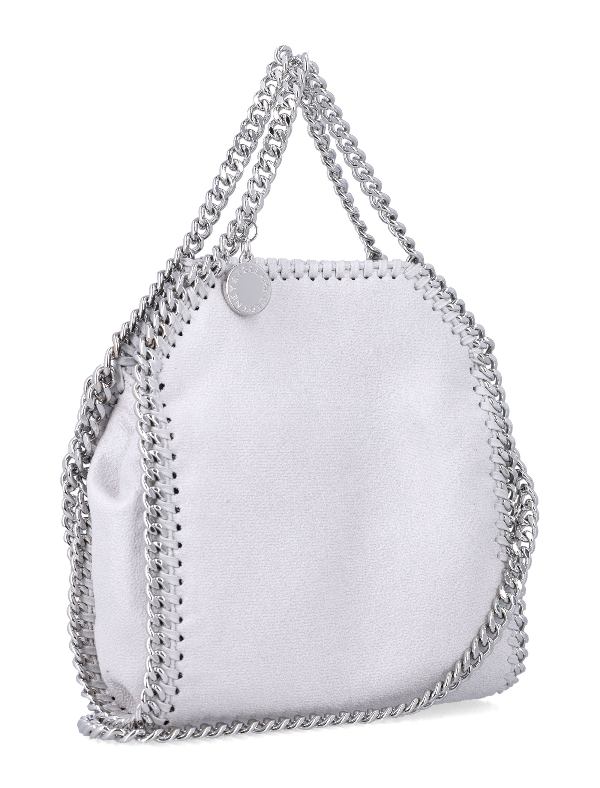 Stella McCartney Falabella tiny tote Pearl Grey Polyester Shoulder Bag