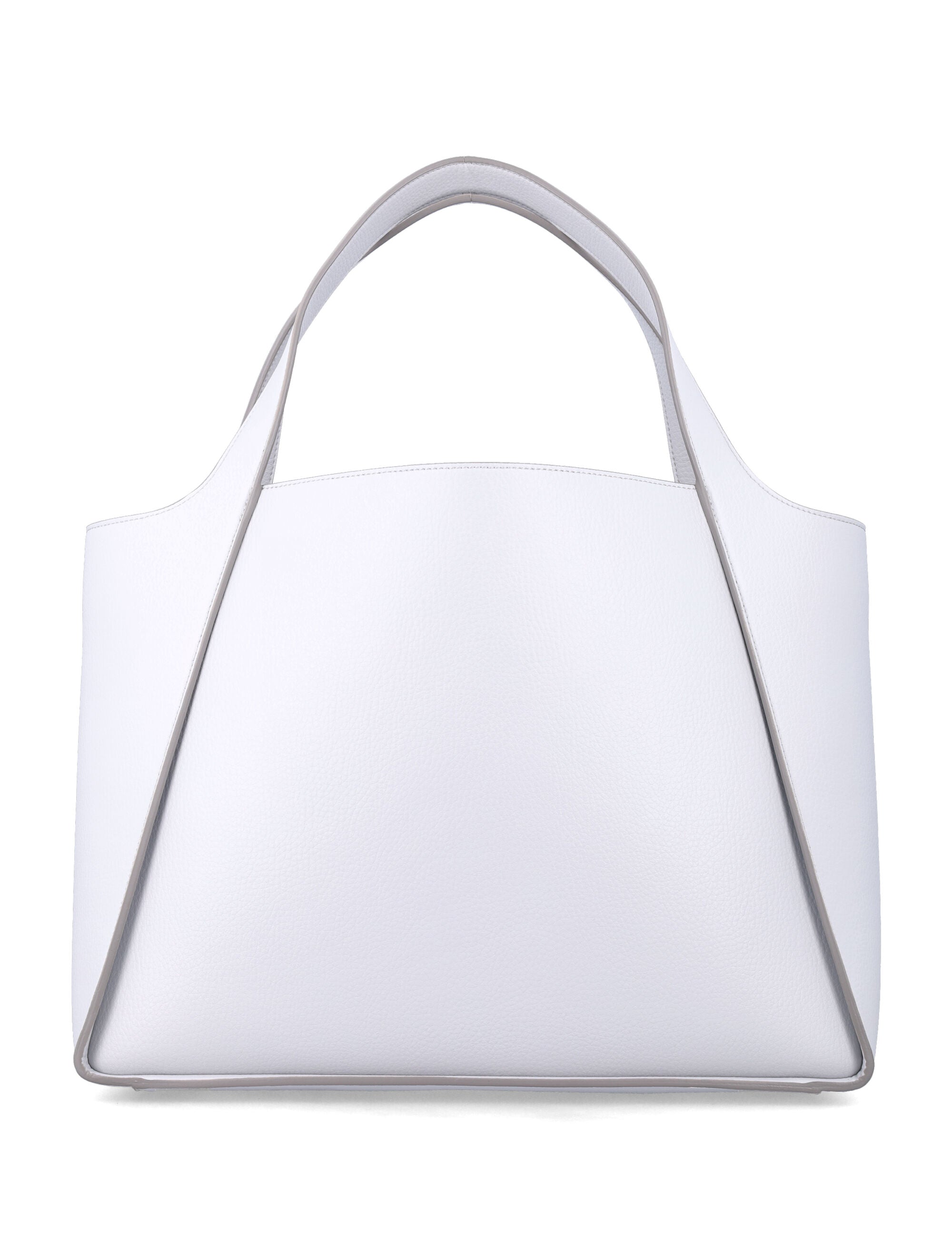 Stella McCartney Logo Tote Pearl Grey Polyamide