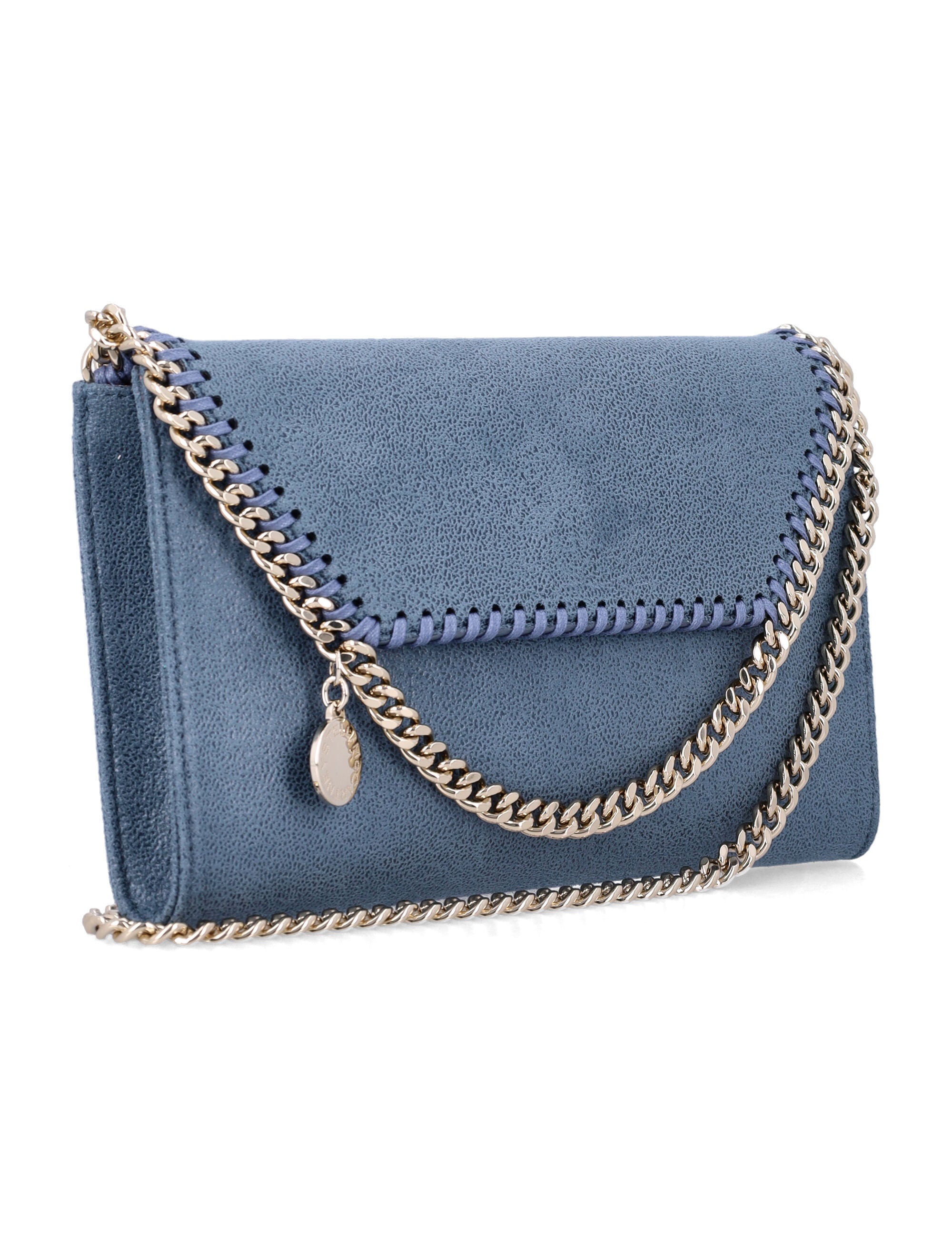 Stella McCartney blue Falabella crossbody wallet Feder Polyester Shoulder Bag
